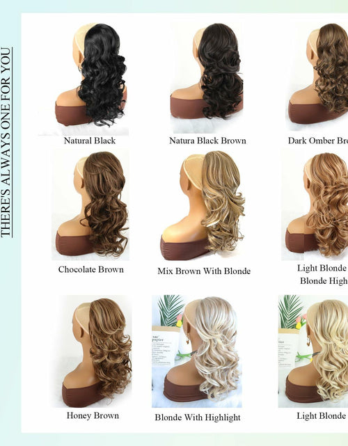 Load image into Gallery viewer, Mayouda 18in Long Curly Wavy Drawstring Ponytail Extension Light Blonde

