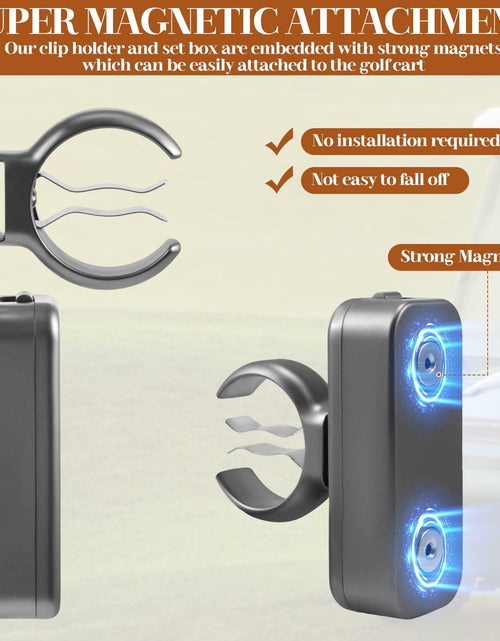 Load image into Gallery viewer, XUYUZDQ Magnetic Golf Cigar Holder Clip 5-in-1 Set Fits 30-50 Rings Grey
