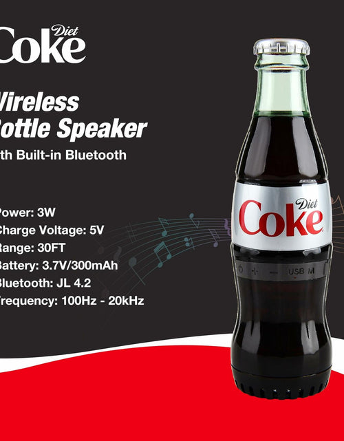 Load image into Gallery viewer, Diet Coke Bottle Shaped Bluetooth Speaker Wireless Deep Bass AUX Black
