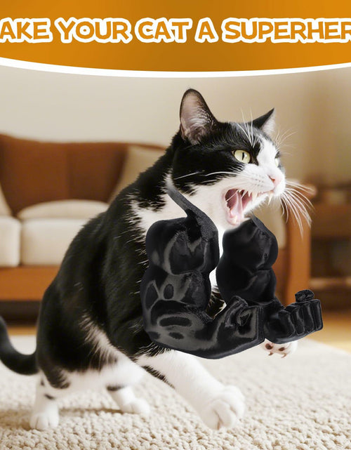 Load image into Gallery viewer, Generic Creative Cat 3D Printed Muscle Arms Halloween Costume Accessory Black

