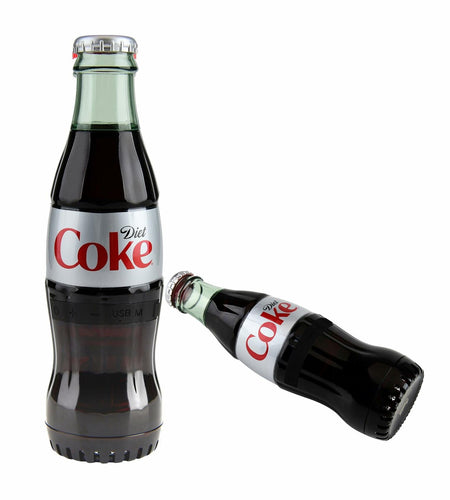 Diet Coke Bottle Shaped Bluetooth Speaker Wireless Deep Bass AUX Black