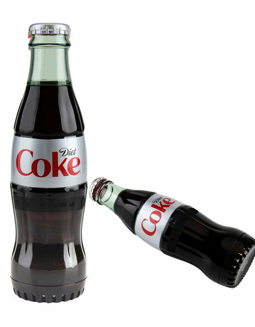 Load image into Gallery viewer, Diet Coke Bottle Shaped Bluetooth Speaker Wireless Deep Bass AUX Black

