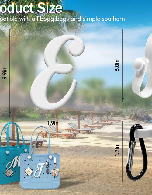 Load image into Gallery viewer, MISHANIER 4 Pcs Alphabet Charms for Bogg Bag Accessories Decorative Insert

