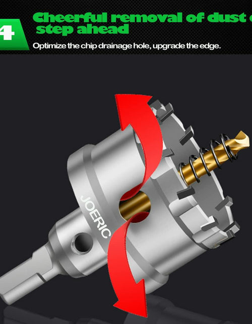 Load image into Gallery viewer, JOERIC Tungsten Carbide Tipped Hole Saw Drill Bit 40mm Metal Wood Plastic
