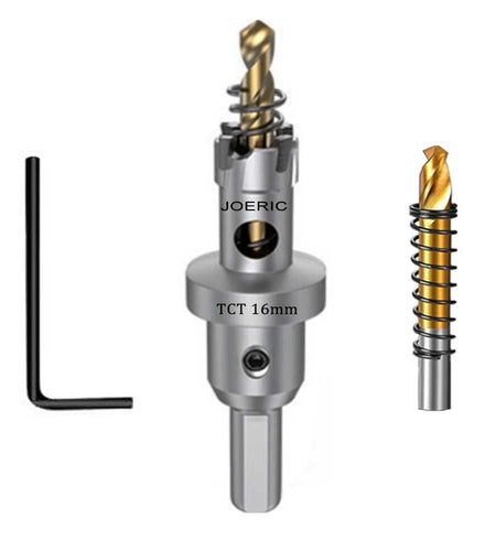 JOERIC Tungsten Carbide Tipped Hole Saw Drill Bit 40mm Metal Wood Plastic