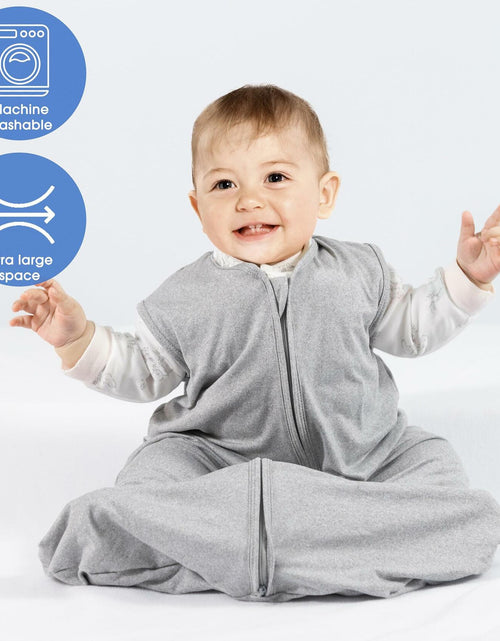 Load image into Gallery viewer, GUNTAIL Baby Sleep Sack 100% Rayon Cotton 2-Way Zipper Grey Size M
