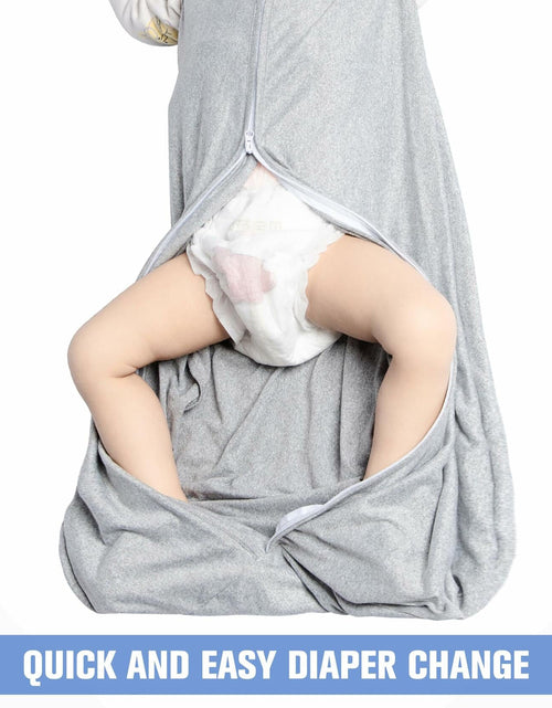 Load image into Gallery viewer, GUNTAIL Baby Sleep Sack 100% Rayon Cotton 2-Way Zipper Grey Size M
