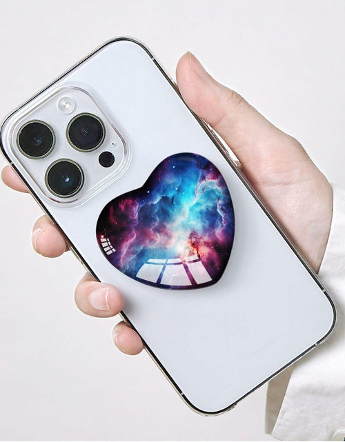 Load image into Gallery viewer, Luhoit Expanding Heart Shape Glass Phone Grip Finger Holder Purple Blue
