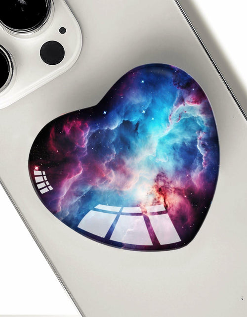 Load image into Gallery viewer, Luhoit Expanding Heart Shape Glass Phone Grip Finger Holder Purple Blue
