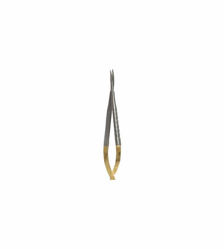 Wise CASTROVIEJO Curved Micro Surgical Scissors Smooth Cutting 4.5"
