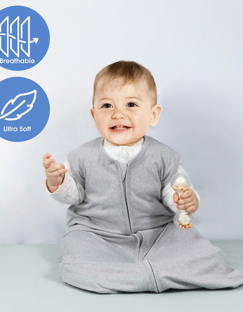 Load image into Gallery viewer, GUNTAIL Baby Sleep Sack 100% Rayon Cotton 2-Way Zipper Grey Size M
