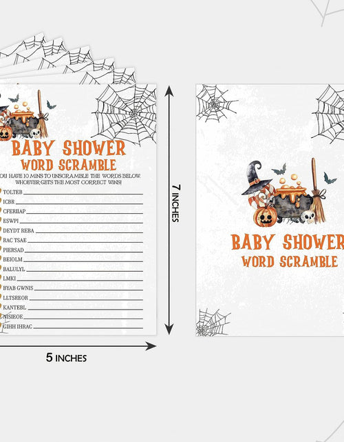 Load image into Gallery viewer, Tuyashua Halloween Baby Shower Word Scramble Game 30 Cards WY06
