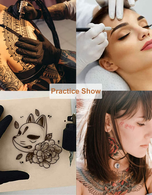 Load image into Gallery viewer, Lyuxzad Tattoo Practice Skins 10 Sheets 7.4x5.6in Double-Sided Silicone Multi
