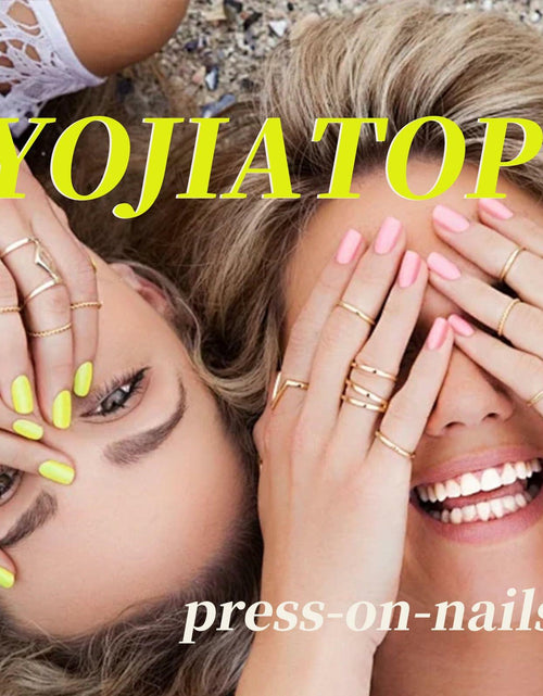 Load image into Gallery viewer, YOJIATOP Cat Eye Press On Toenails 24pcs Light Brown Square Plastic
