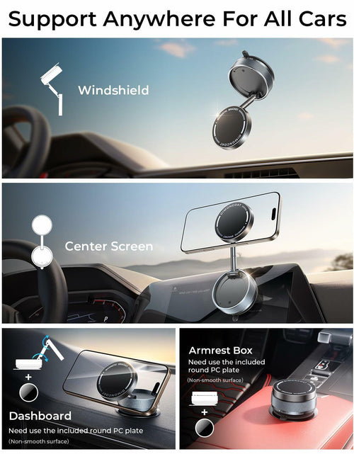 Load image into Gallery viewer, Vacuum Magnetic Phone Holder 360° Mount for MagSafe Strong Suction iPhone 15/16
