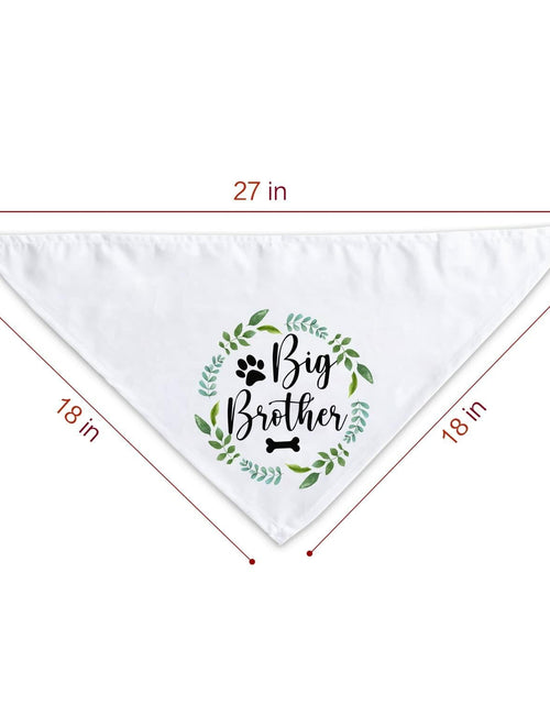 Load image into Gallery viewer, PNTKION 2 Pack Big Brother Sister Cotton Dog Bandana White Flower
