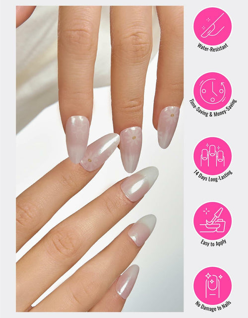 Load image into Gallery viewer, Nelikoo Semi Cured Gel Nail Strips 30 pcs Daisy Delight Floral Wraps
