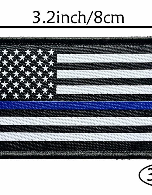 Load image into Gallery viewer, Ceclflag 3Pcs Police Flag Patch 2x3 Inch Tactical Embroidered Armband
