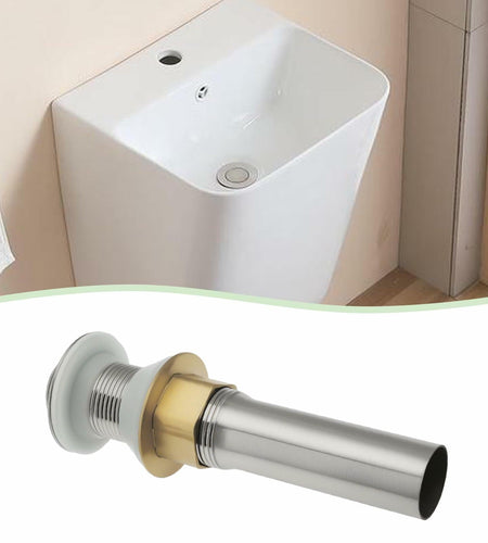 [Like New] SG Store Stainless Steel Sink Drain Plug 18x3cm for Non-Overflow Basin Kitchen