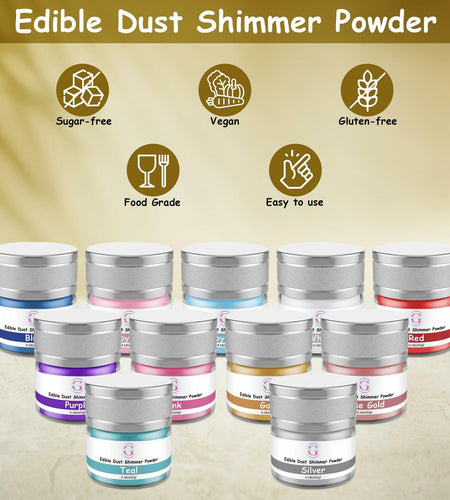 Glitter & Glitz Edible Drink Glitter Luster Dust Gold 5g Cocktails Baking