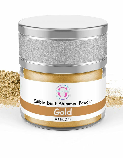 Load image into Gallery viewer, Glitter &amp; Glitz Edible Drink Glitter Luster Dust Gold 5g Cocktails Baking
