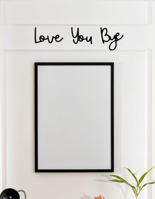 Load image into Gallery viewer, “Love You Bye” Wood Sign Wall Decor Rustic Farmhouse Entryway Plaque Black
