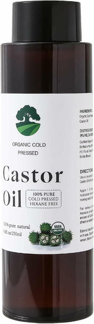 Load image into Gallery viewer, Fuuerds Organic Castor Oil Cold Pressed Unrefined Hair Skin Lashes 8.8oz
