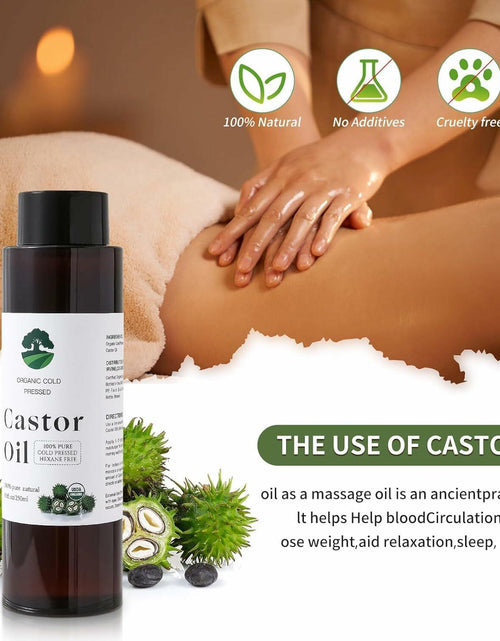 Load image into Gallery viewer, Fuuerds Organic Castor Oil Cold Pressed Unrefined Hair Skin Lashes 8.8oz
