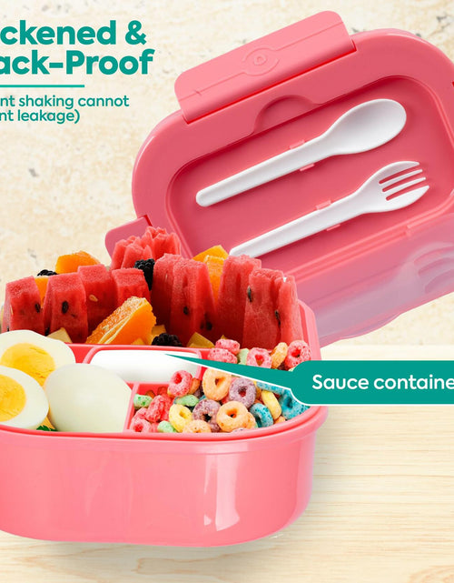 Load image into Gallery viewer, Generic DifaBella Kids Lunch Box Bento 4 Compartments BPA-Free Pink 1300ml
