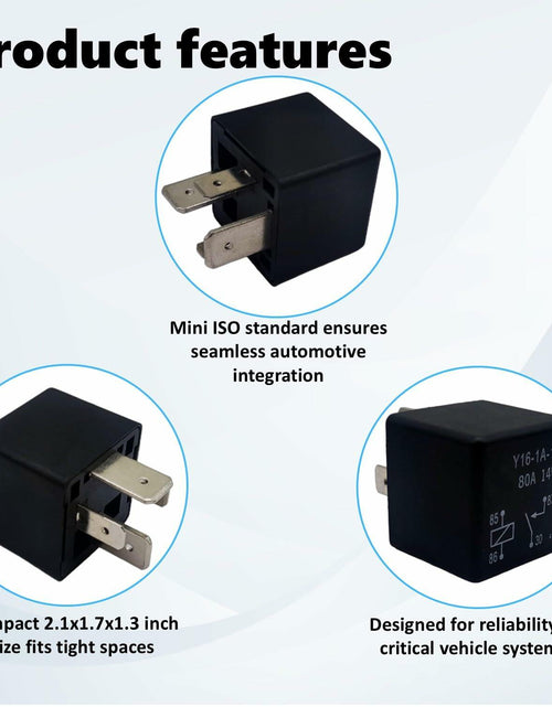 Load image into Gallery viewer, Alikkash Mini ISO Automotive Relay 90987-02025 12V 80A 4 PIN
