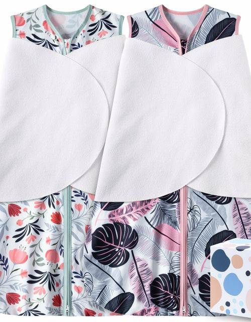 Load image into Gallery viewer, GUNTAIL Baby Sleep Sack Swaddle 3Way Adjustable Rayon Cotton Banana&amp;Flower 6-12M
