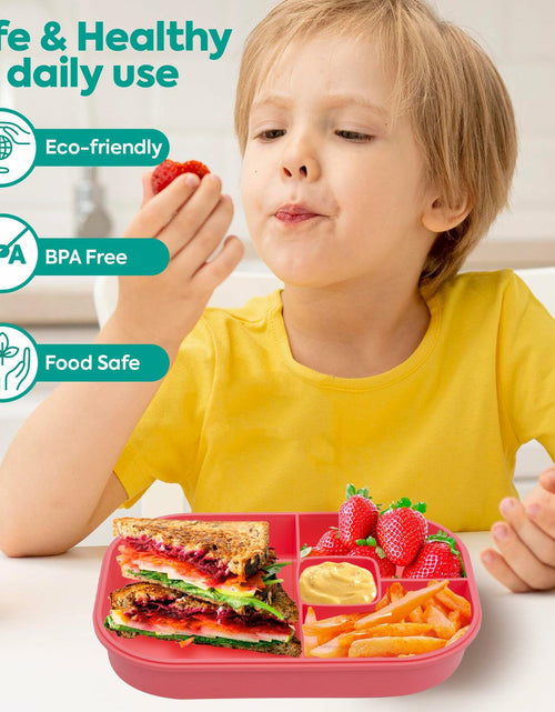 Load image into Gallery viewer, Generic DifaBella Kids Lunch Box Bento 4 Compartments BPA-Free Pink 1300ml

