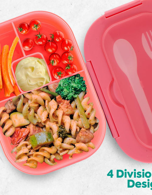 Load image into Gallery viewer, Generic DifaBella Kids Lunch Box Bento 4 Compartments BPA-Free Pink 1300ml
