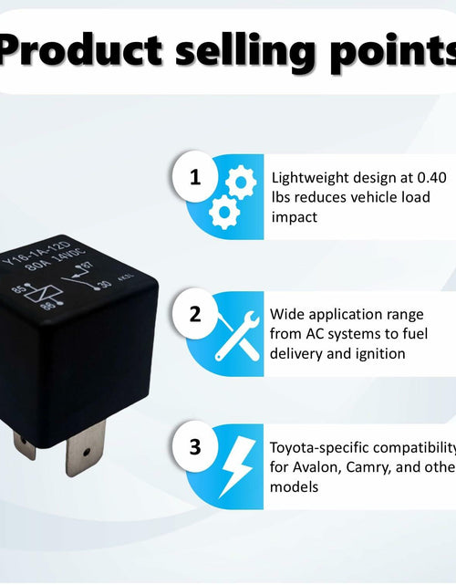 Load image into Gallery viewer, Alikkash Mini ISO Automotive Relay 90987-02025 12V 80A 4 PIN
