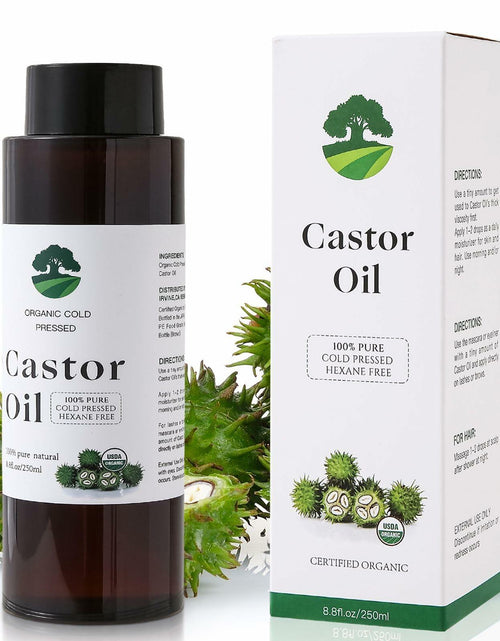 Load image into Gallery viewer, Fuuerds Organic Castor Oil Cold Pressed Unrefined Hair Skin Lashes 8.8oz
