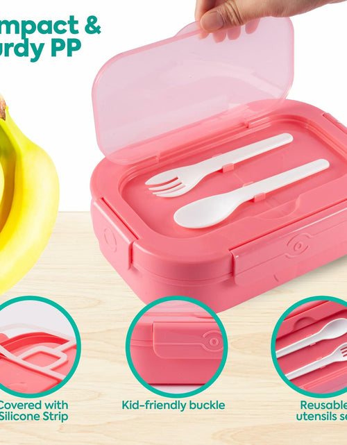 Load image into Gallery viewer, Generic DifaBella Kids Lunch Box Bento 4 Compartments BPA-Free Pink 1300ml
