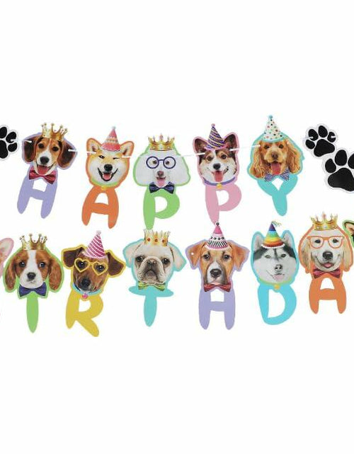 Load image into Gallery viewer, Generic Veewon Dog Faces Claws Party Banner Colorful Paper Medium
