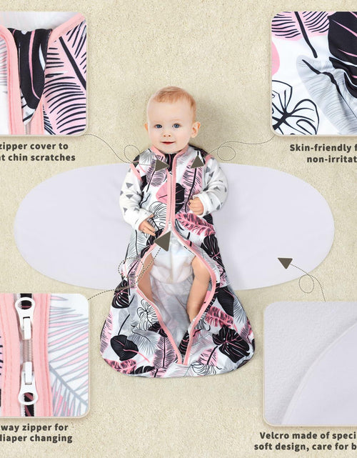 Load image into Gallery viewer, GUNTAIL Baby Sleep Sack Swaddle 3Way Adjustable Rayon Cotton Banana&amp;Flower 6-12M
