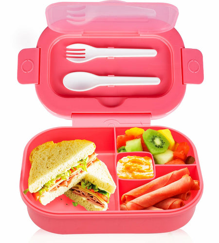 Generic DifaBella Kids Lunch Box Bento 4 Compartments BPA-Free Pink 1300ml