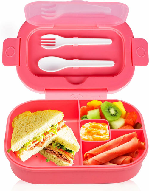 Load image into Gallery viewer, Generic DifaBella Kids Lunch Box Bento 4 Compartments BPA-Free Pink 1300ml
