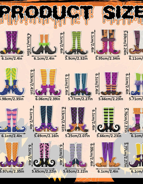 Load image into Gallery viewer, Remuuly Halloween 5D Diamond Art Elf Legs Keychains Double Sided 20 Pcs
