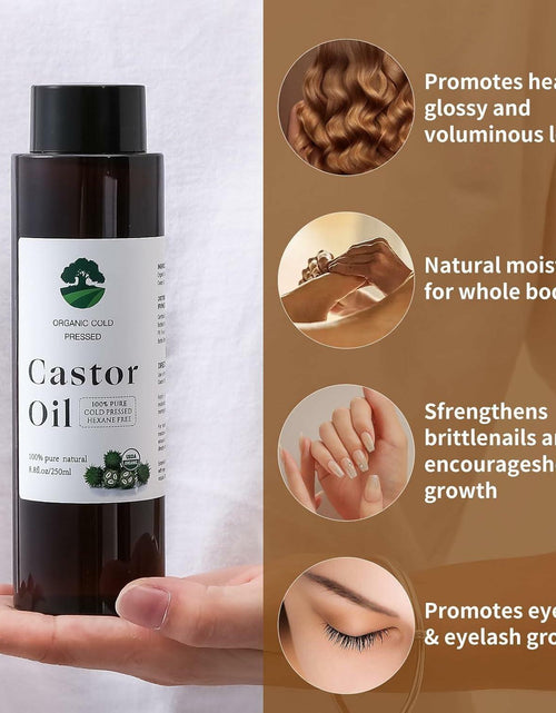 Load image into Gallery viewer, Fuuerds Organic Castor Oil Cold Pressed Unrefined Hair Skin Lashes 8.8oz
