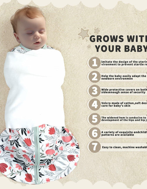 Load image into Gallery viewer, GUNTAIL Baby Sleep Sack Swaddle 3Way Adjustable Rayon Cotton Banana&amp;Flower 6-12M
