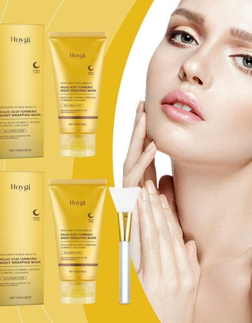 Load image into Gallery viewer, BestBy03/25 HOYGI Kojic Acid Turmeric Collagen Night Wrapping Mask 75ml

