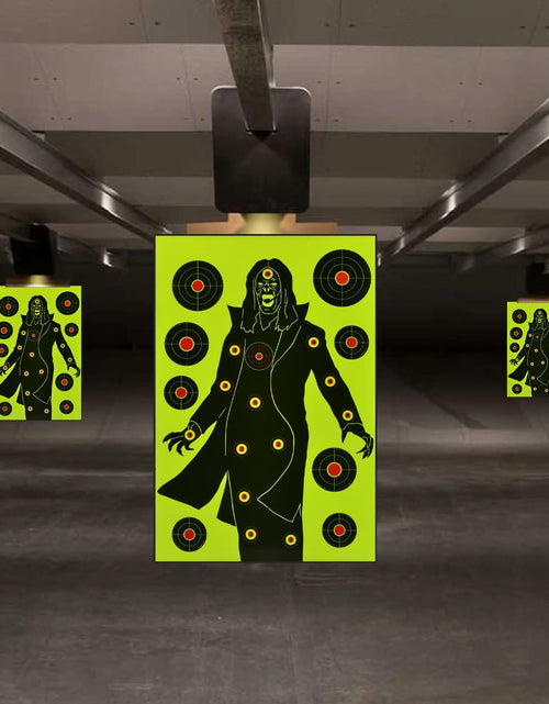Load image into Gallery viewer, WEIMIKE Shooting Targets 12x18in Splatter Silhouette Paper Black Yellow Red
