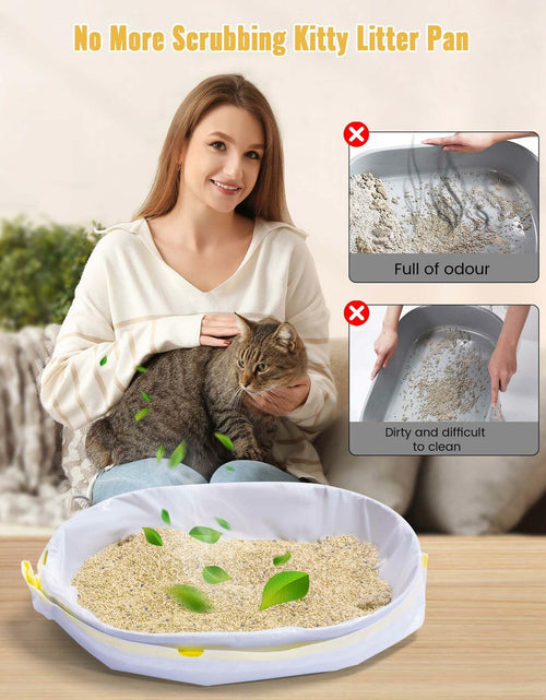 Load image into Gallery viewer, KONE Cat Litter Box Liners Jumbo Large Drawstring 36x18 30 Count
