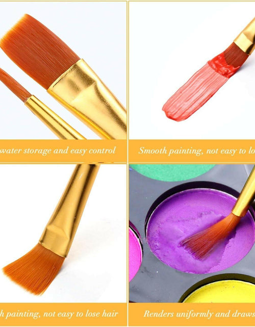 Load image into Gallery viewer, AROIC 10 Pcs Acrylic Paint Brush Set Nylon Hair Watercolor Oil Paint
