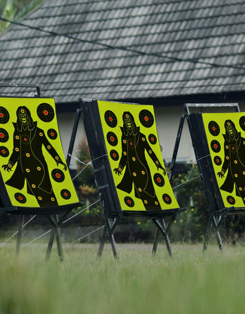 Load image into Gallery viewer, WEIMIKE Shooting Targets 12x18in Splatter Silhouette Paper Black Yellow Red
