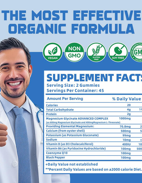 Load image into Gallery viewer, BestBy09/26 Nutravita Magnesium Glycinate Gummies 1000mg 90ct Blueberry
