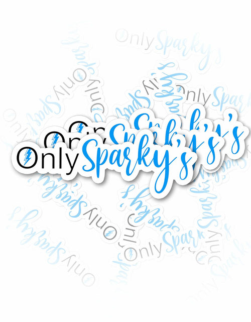 Load image into Gallery viewer, MAILAINK Sparky Electrician Hard Hat Vinyl Decals 3in 3pcs Multi
